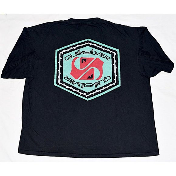 Quiksilver Vintage 90s Logo Design T-Shirt (Front & Back) - Picture 7 of 9